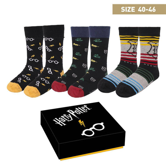 Pack 3 Pairs of Harry Potter Socks - Crests 