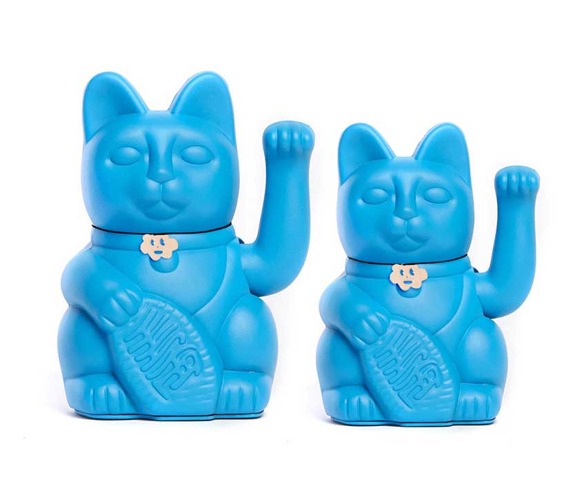 Chat Chanceux Bleu Ciel Smurf